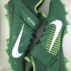 Nike Alpha Menace Pro 2 Football Cleats Green NWOT